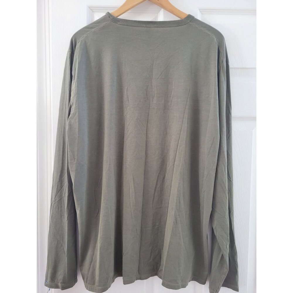Lululemon Athletica Men Olive Green Top long sleeve pullover size XXL Running - Picture 5 of 5